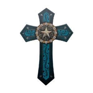 Southwest Style Printed Metal Cross